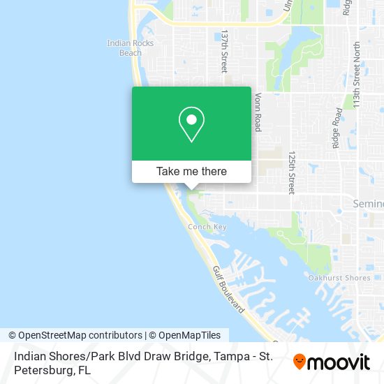 Mapa de Indian Shores / Park Blvd Draw Bridge