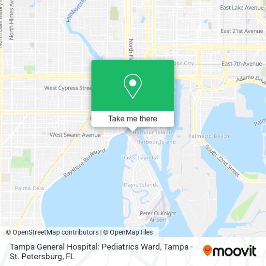 Tampa General Hospital: Pediatrics Ward map