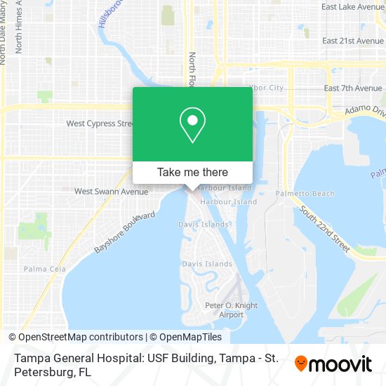 Mapa de Tampa General Hospital: USF Building