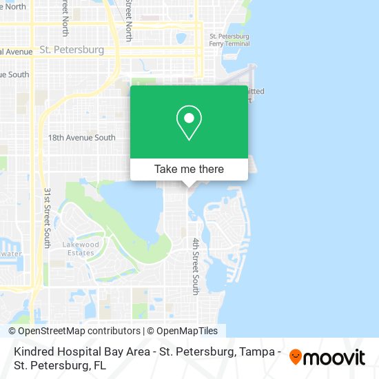 Mapa de Kindred Hospital Bay Area - St. Petersburg
