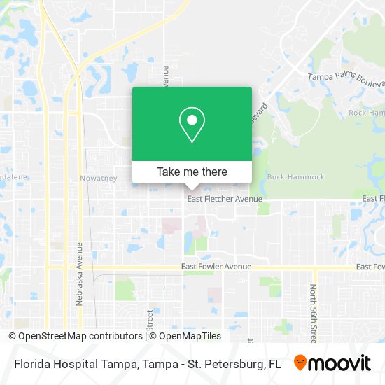 Florida Hospital Tampa map