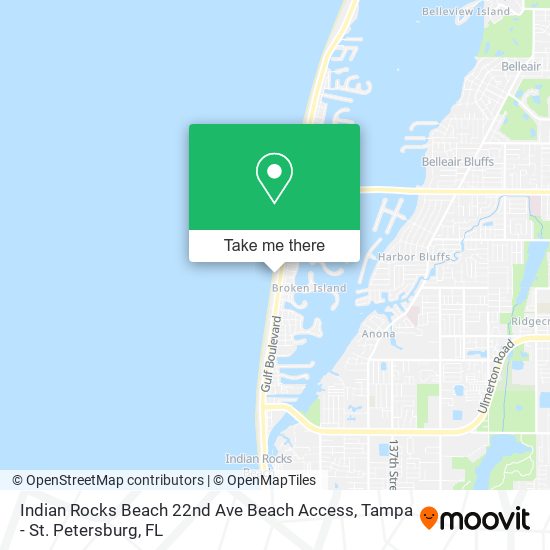Mapa de Indian Rocks Beach 22nd Ave Beach Access