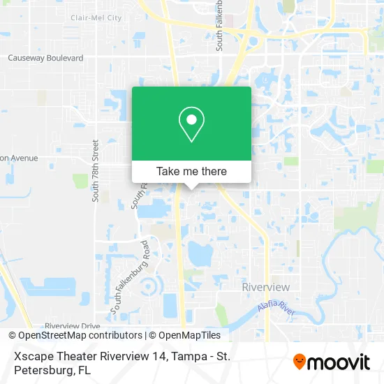 Mapa de Xscape Theater Riverview 14