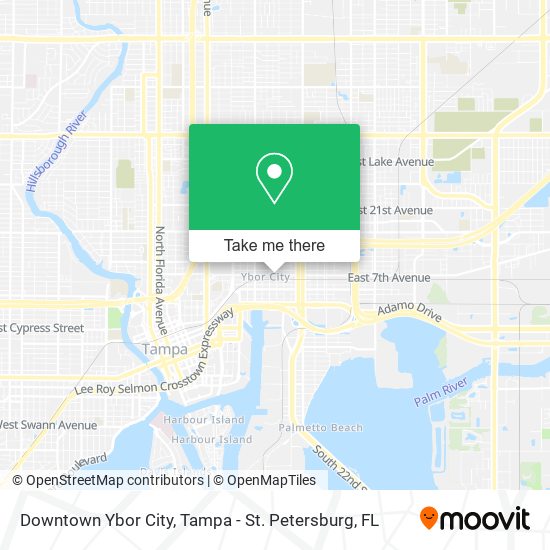 Downtown Ybor City map