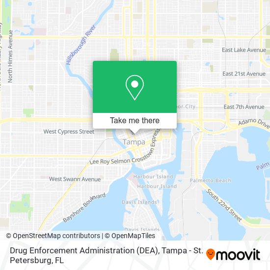 Mapa de Drug Enforcement Administration (DEA)