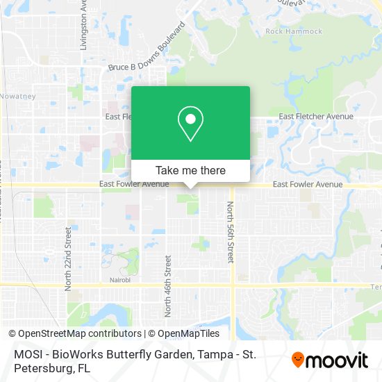 MOSI - BioWorks Butterfly Garden map