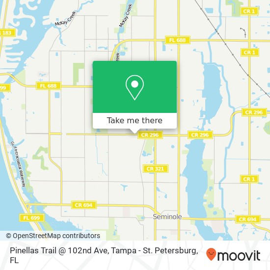Pinellas Trail @ 102nd Ave map