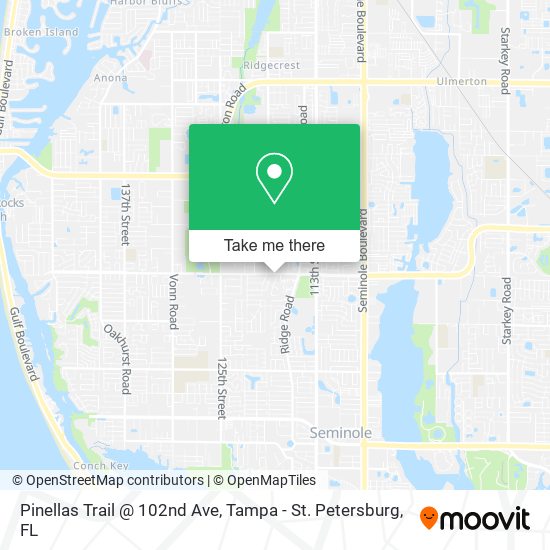 Pinellas Trail @ 102nd Ave map