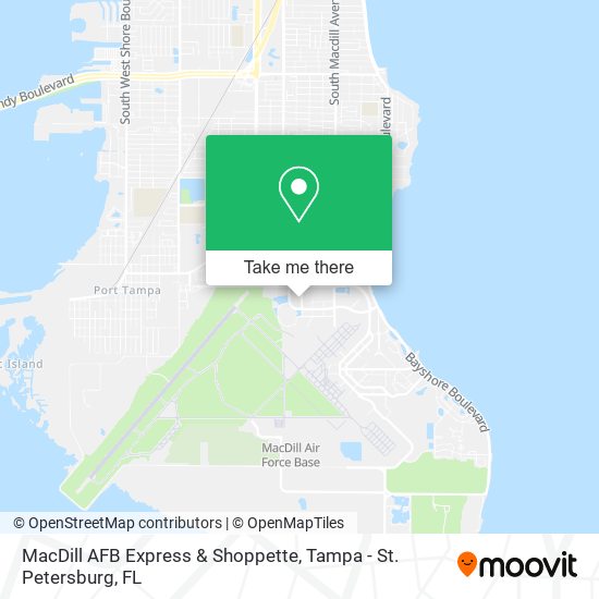 MacDill AFB Express & Shoppette map