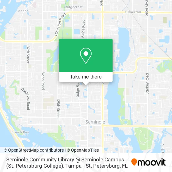 Seminole Community Library @ Seminole Campus (St. Petersburg College) map