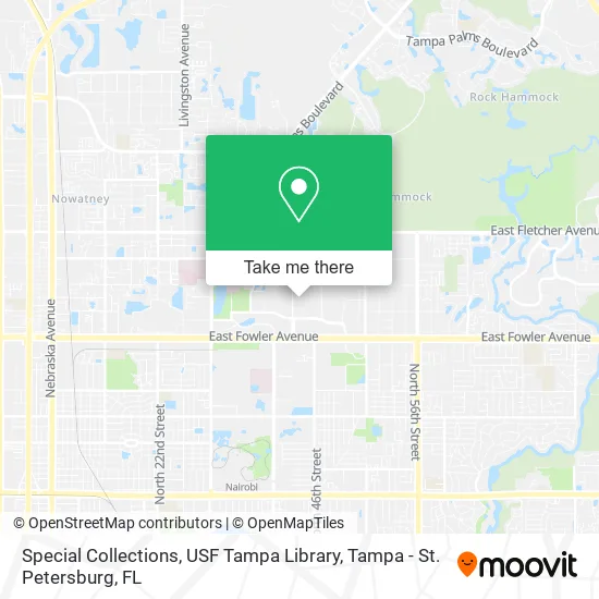 Special Collections, USF Tampa Library map