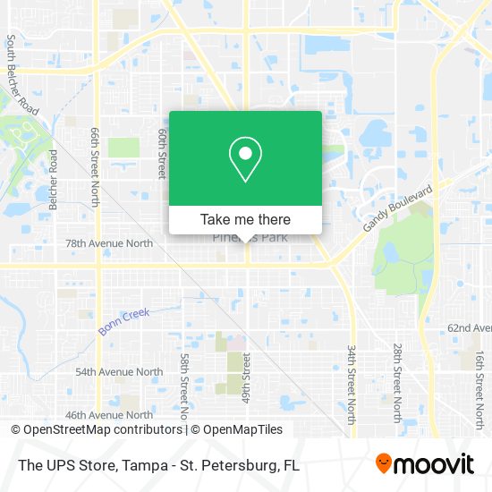 The UPS Store map