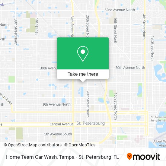 Home Team Car Wash map