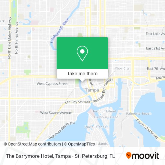 The Barrymore Hotel map