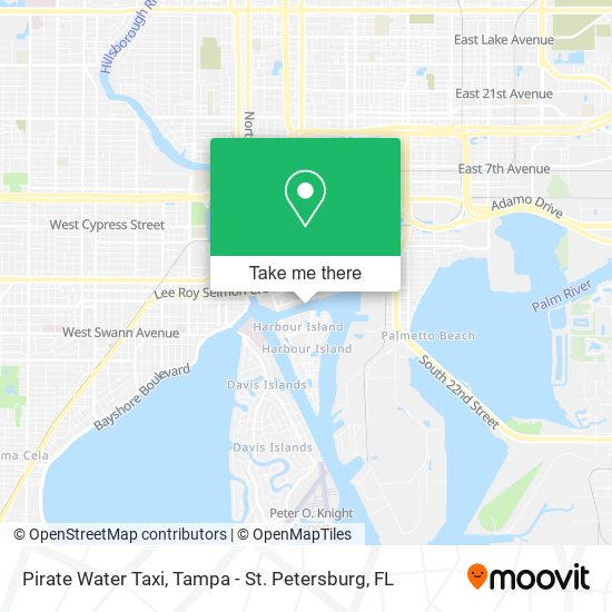 Pirate Water Taxi map