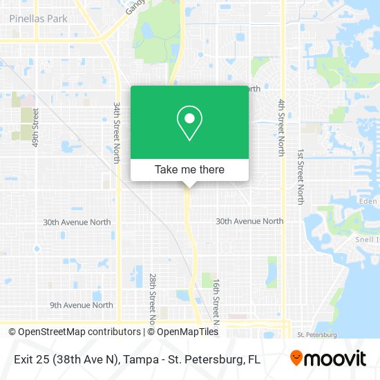 Mapa de Exit 25 (38th Ave N)