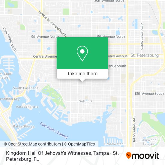 Kingdom Hall Of Jehovah's Witnesses map