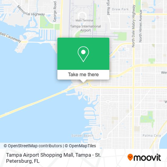 Mapa de Tampa Airport Shopping Mall