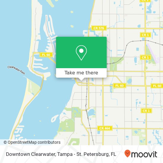 Mapa de Downtown Clearwater