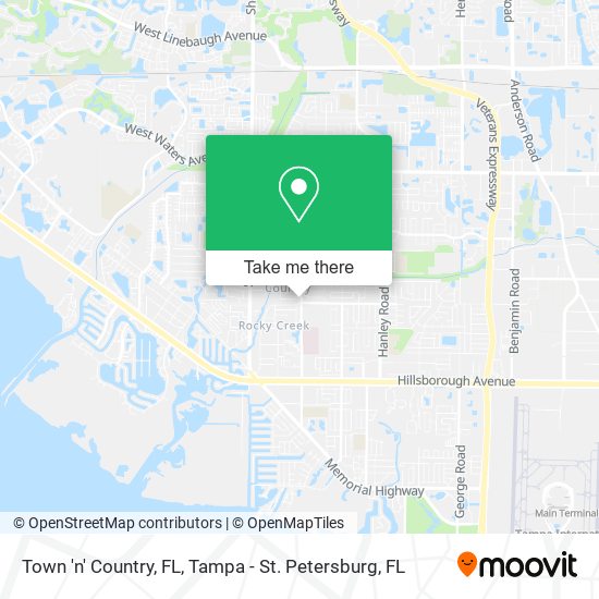 Mapa de Town 'n' Country, FL