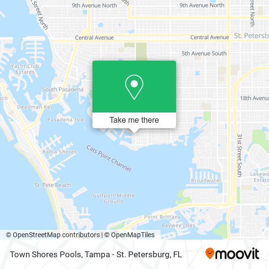 Town Shores Pools map