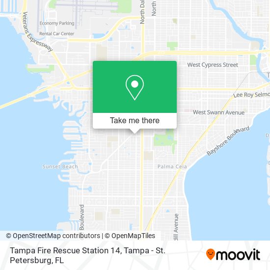 Mapa de Tampa Fire Rescue Station 14