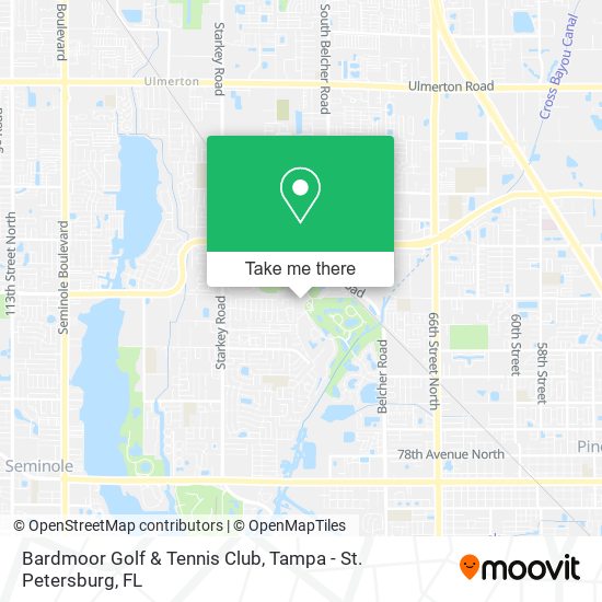 Bardmoor Golf & Tennis Club map