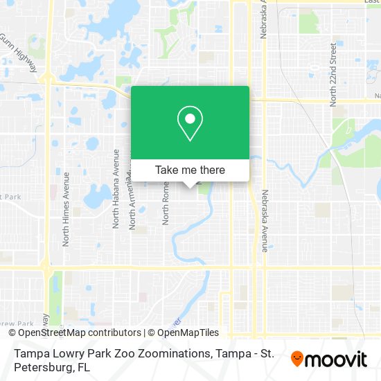 Tampa Lowry Park Zoo  Zoominations map