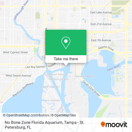 No Bone Zone Florida Aquarium map