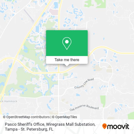 Mapa de Pasco Sheriff's Office, Wiregrass Mall Substation