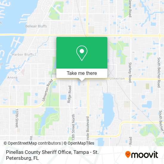 Pinellas County Sheriff Office map