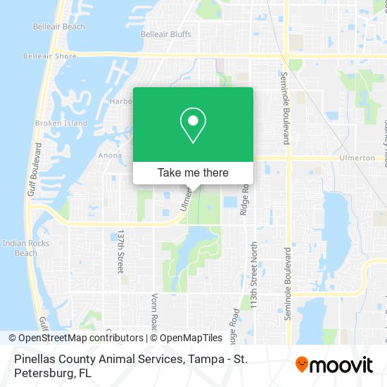 Pinellas County Animal Services map