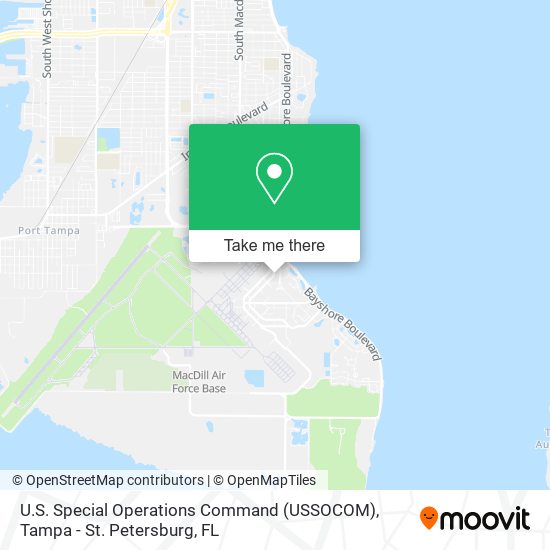 Mapa de U.S. Special Operations Command (USSOCOM)