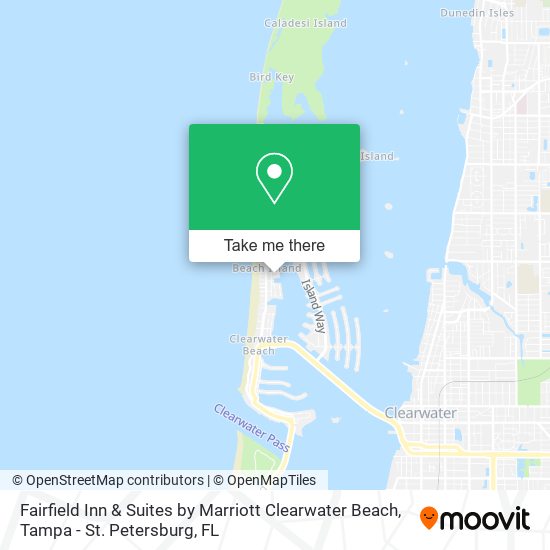 Mapa de Fairfield Inn & Suites by Marriott Clearwater Beach