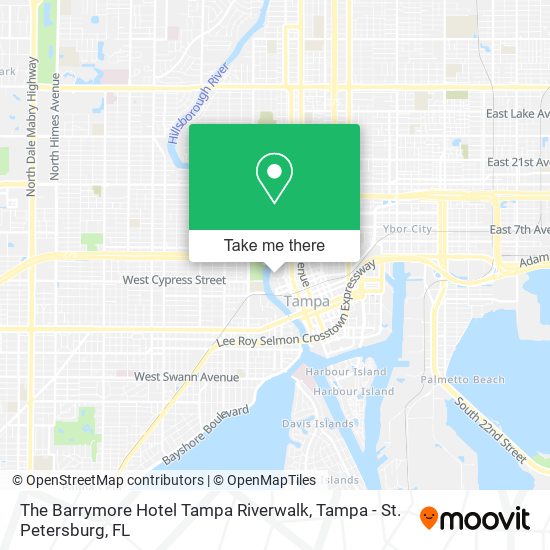 Mapa de The Barrymore Hotel Tampa Riverwalk