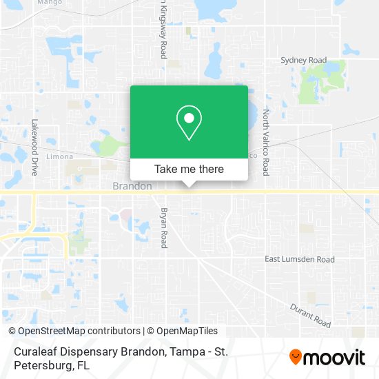 Mapa de Curaleaf Dispensary Brandon
