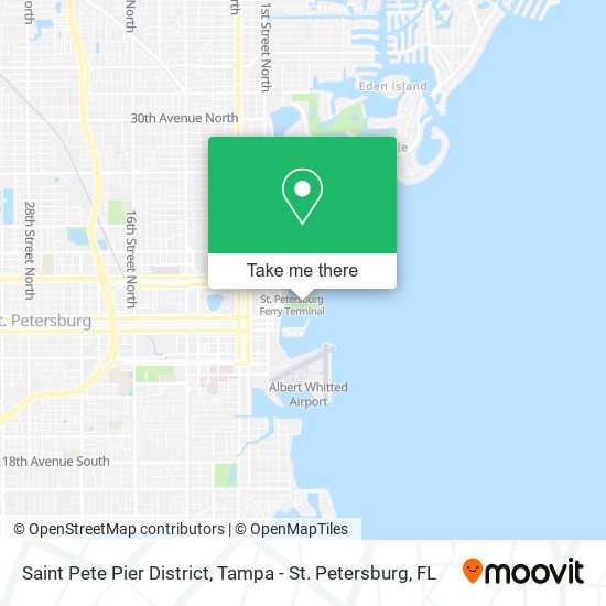 Saint Pete Pier District map