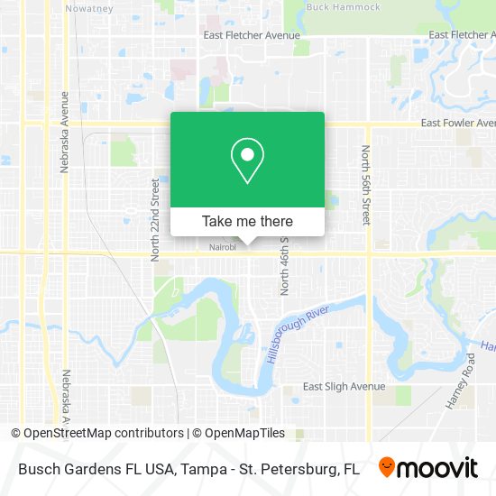 Busch Gardens FL USA map