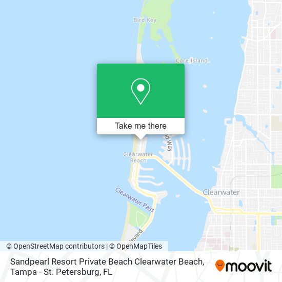 Mapa de Sandpearl Resort Private Beach Clearwater Beach