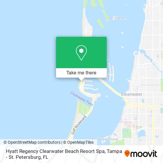 Hyatt Regency Clearwater Beach Resort Spa map