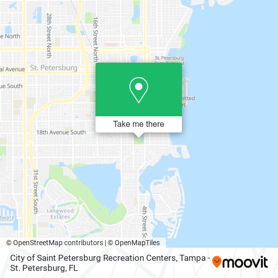 City of Saint Petersburg Recreation Centers map