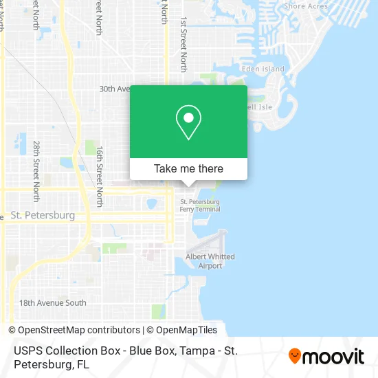 Mapa de USPS Collection Box - Blue Box