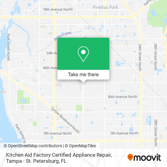 Kitchen Aid Factory Certified Appliance Repair map