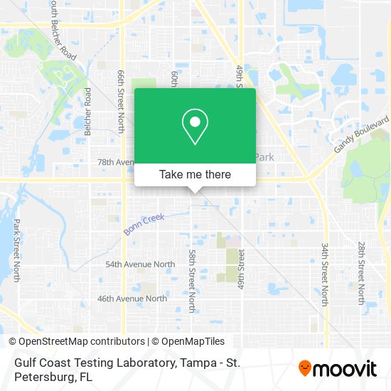 Mapa de Gulf Coast Testing Laboratory