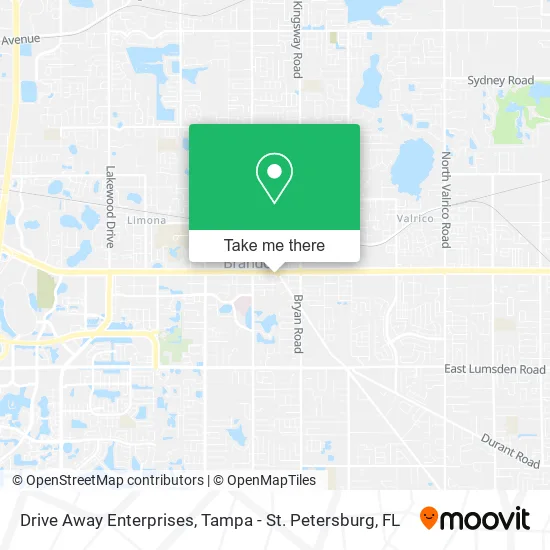 Drive Away Enterprises map