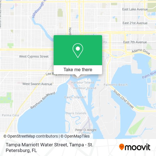 Tampa Marriott Water Street map