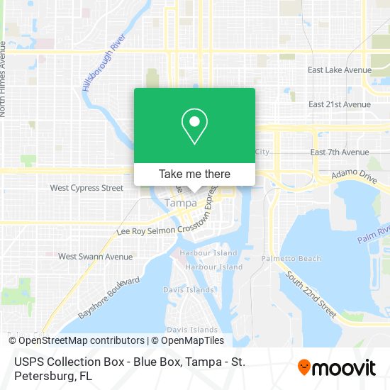 USPS Collection Box - Blue Box map