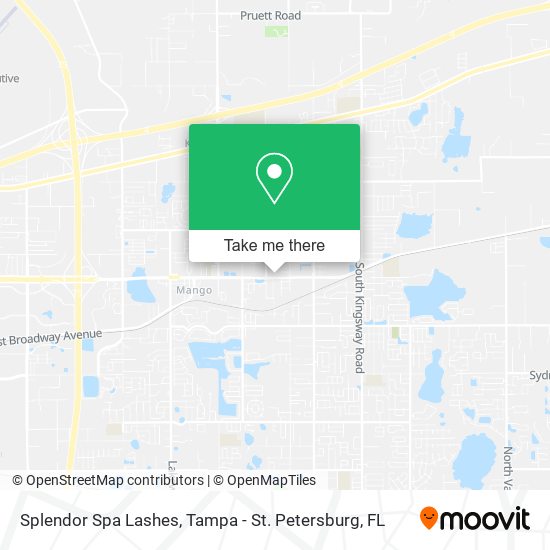Splendor Spa Lashes map