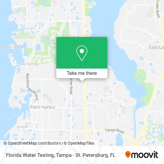 Mapa de Florida Water Testing