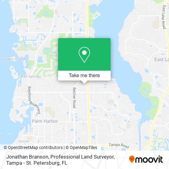 Mapa de Jonathan Branson, Professional Land Surveyor